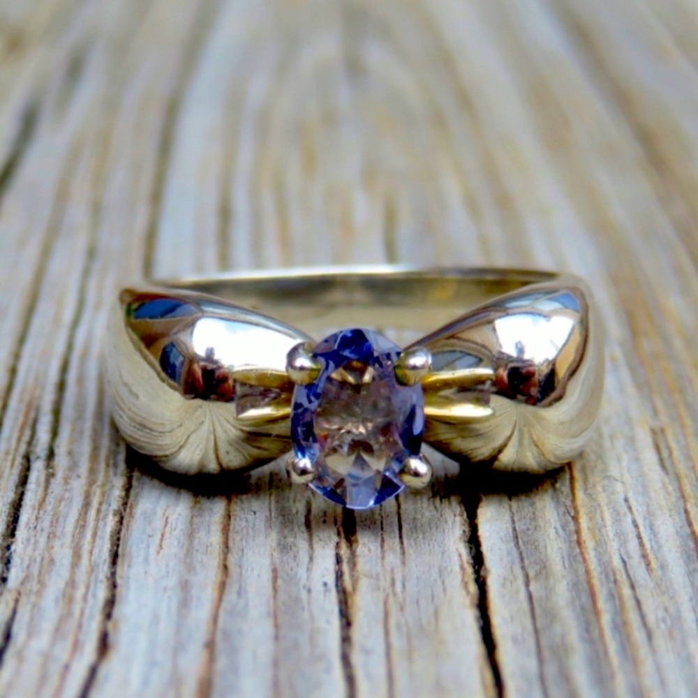 🎀VTG Natural Tanzanite Sterling Silver Ring🎀